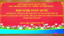 Nghiên cứu, triển khai Kết luận số 57 của Bộ Chính trị về công tác thông tin đối ngoại trong tình hình mới