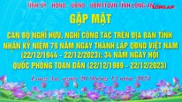 Long An tổ chức gặp mặt cán bộ cao cấp Quân đội đã nghỉ hưu, nghỉ công tác