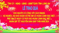 Chủ tịch UBND tỉnh - Nguyễn Văn Út chúc thọ, tặng quà cho người có công và trẻ em có hoàn cảnh đặc biệt tại Đức Hòa