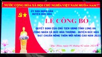 Đức Hòa Thượng đón nhận danh hiệu xã đạt chuẩn nông thôn mới nâng cao năm 2023