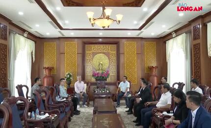Tỉnh ủy Long An tiếp đoàn Công ty TNHH Giầy Ching Luh