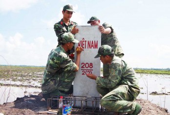 Tài hoa “lính thợ” trên cột mốc biên cương