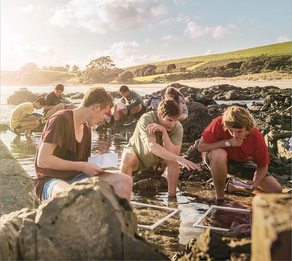 Students join an outdoor class in New Zealand. Photo courtesy of Education New Zealand