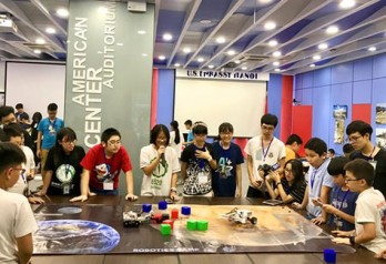 Local students learn tech skills at U.S. Embassy Robotics Camp