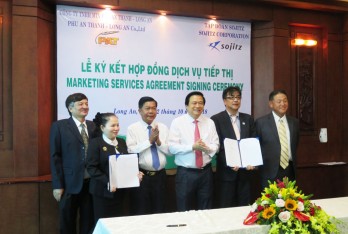 Phu An Thanh Industrial Park & Sojitz sign cooperation to lure more hi-tech investors