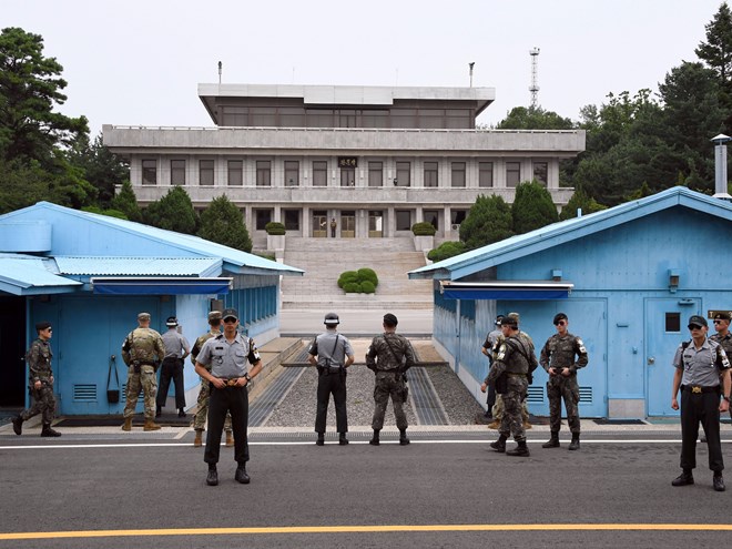 Khu vực an ninh chung (JSA) bên trong Khu vực phi quân sự (DMZ).(Nguồn: Reuters)