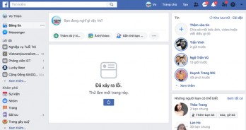 Facebook đang bị lỗi trên diện rộng