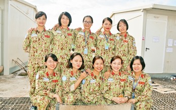 Vietnamese ‘blue beret’ female soldiers