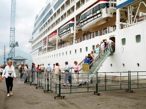 Foreign cruiser tourists arrive at Chan May Port (Photo: VNA)