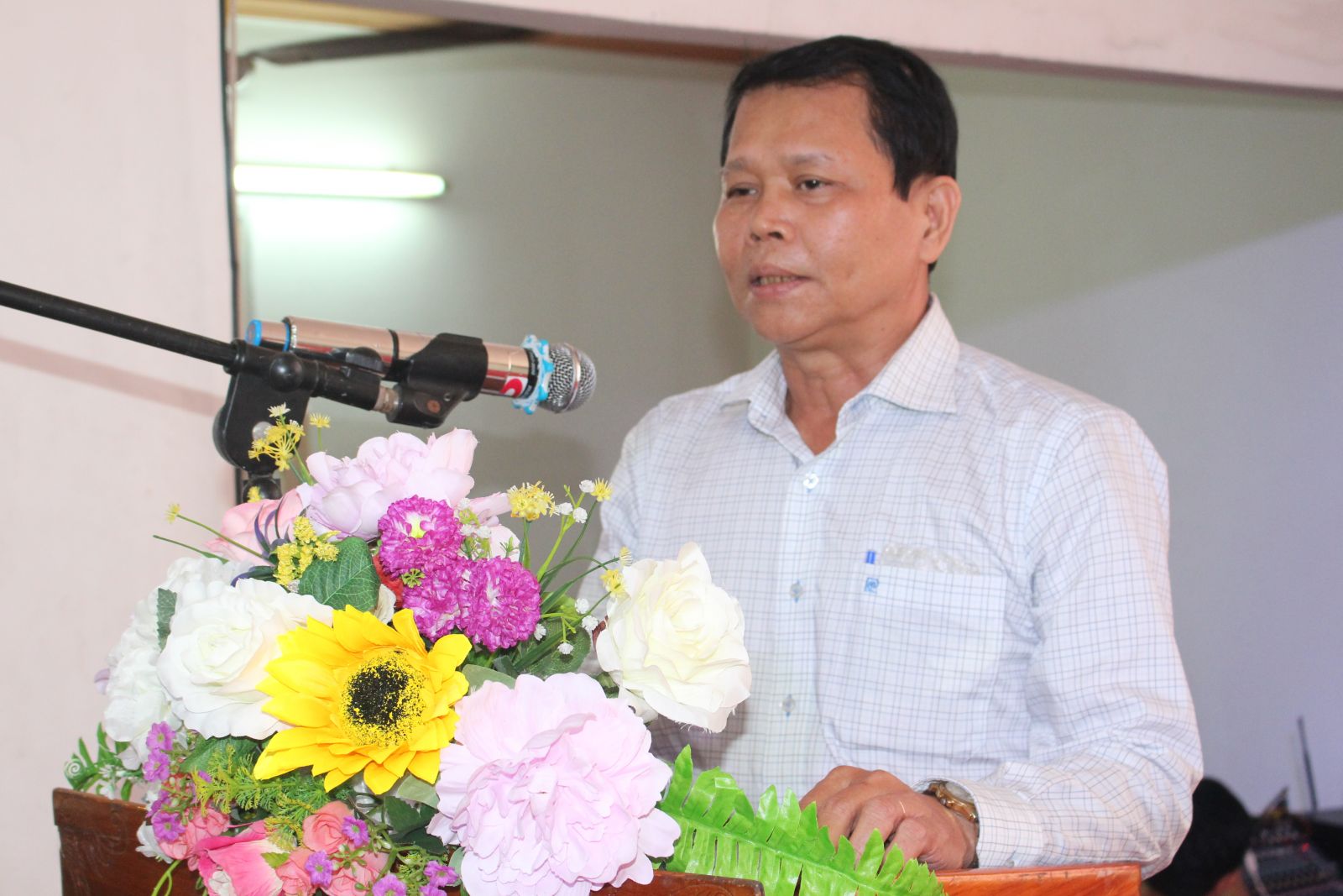 Member of Central Vietnam Farmers’ Association in charge of the South - Pham Minh Hung highly appreciated the active prevention and control of ASF in Long An province over the past time.