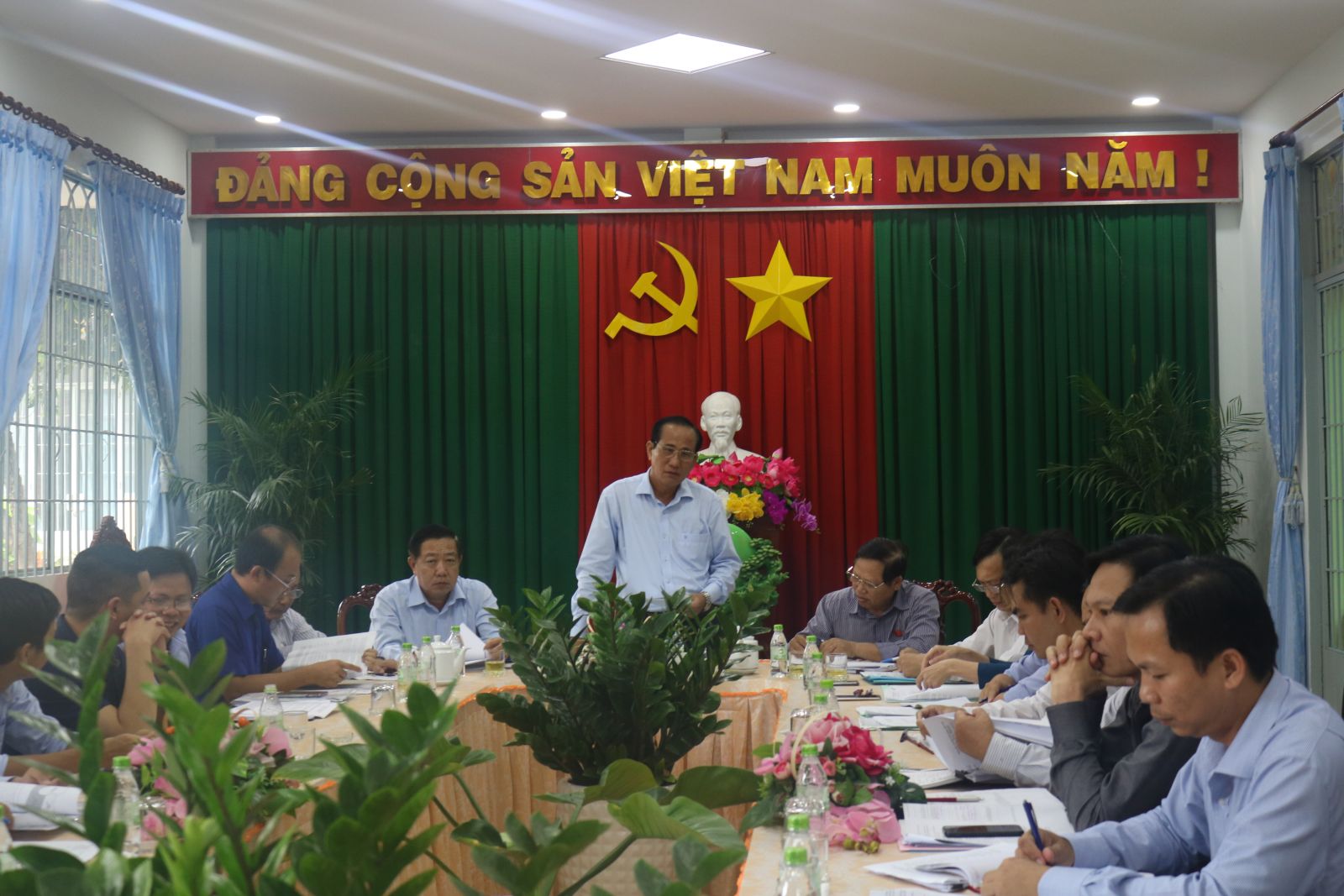 Vice Chairman of Provincial People's Council - Nguyen Thanh Cang requested to speed up the project progress in Can Giuoc district