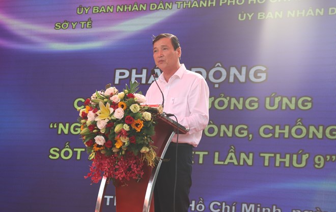 Vice Director of the HCM City Department of Health Nguyen Huu Hung speaks at the event (Photo: VNA)