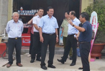 Surveying investment progress of Commercial Area Project in Thanh Hoa district