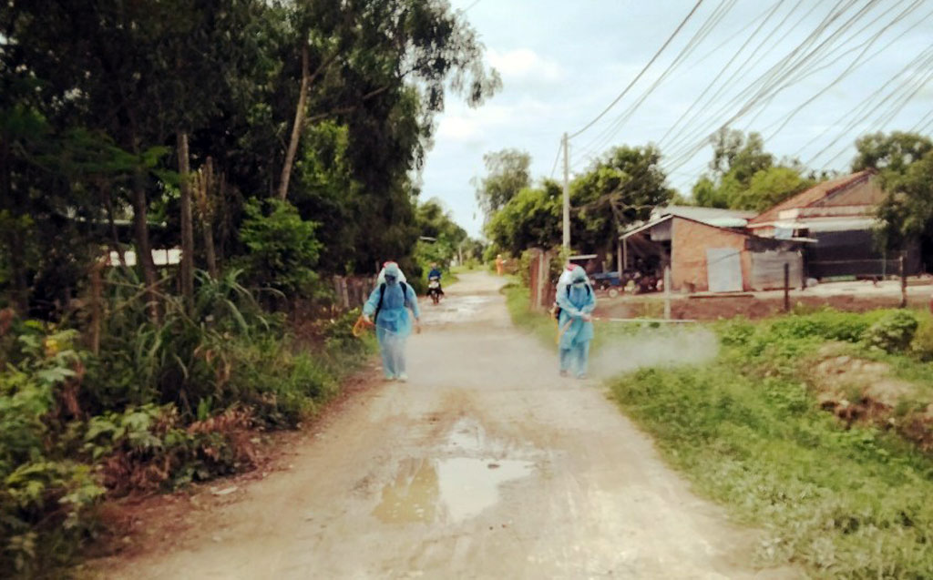 Disinfectants are prayed around the areas occurring epidemics