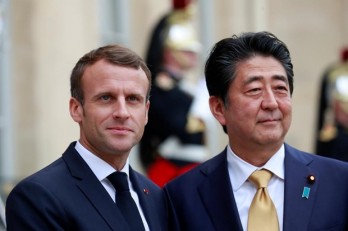 Tổng thống Macron hội đàm với Thủ tướng Abe, công bố kế hoạch hợp tác