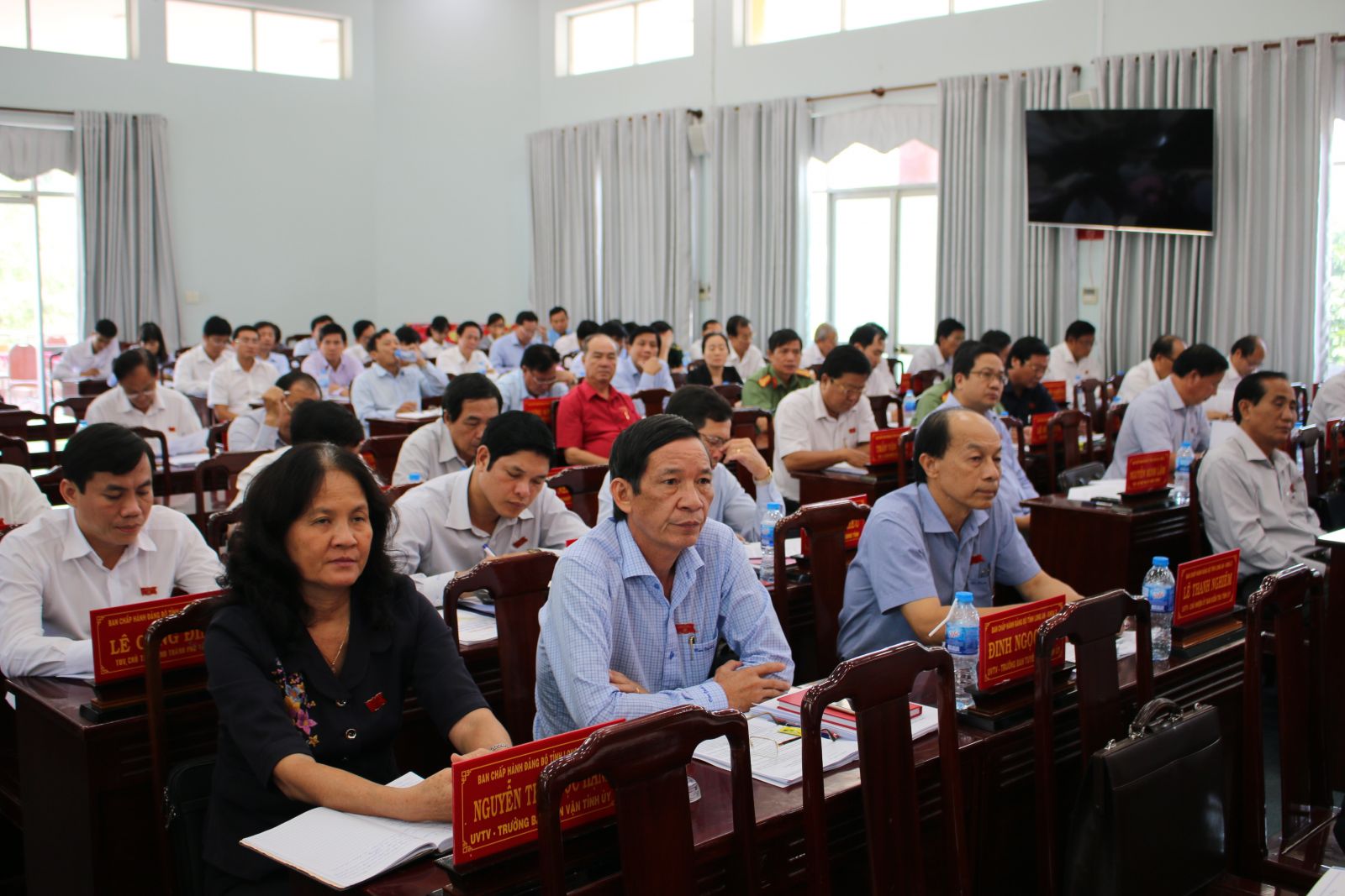 Delegates attend the conference