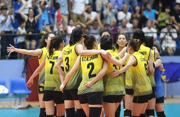 Vietnamese volleyball players (Photo: VNA)