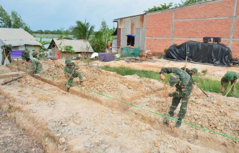 Đồn Biên phòng Long Khốt đẩy mạnh phong trào Thi đua quyết thắng