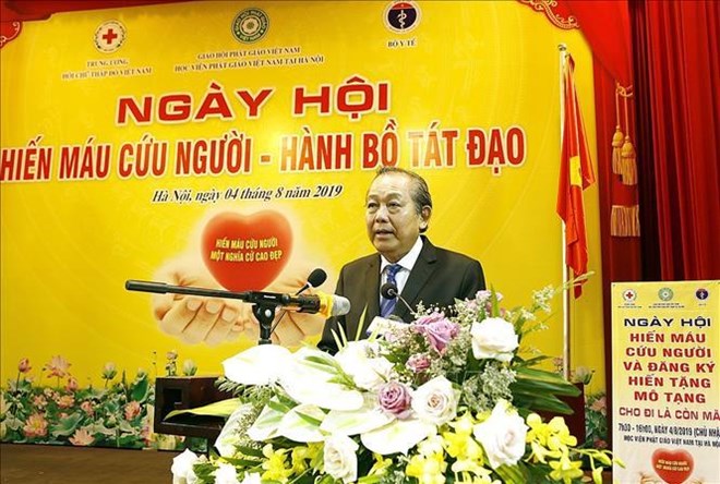 Deputy Prime Minister Truong Hoa Binh speaks at the festival. (Photo: VNA)