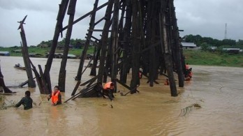 Thailand's longest wooden bridge on brink of collapse due to heavy rains