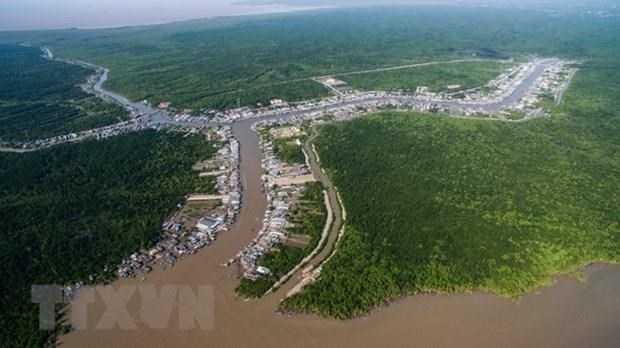 An aerial view of the Ca Mau Cape National Park (Photo: VNA)