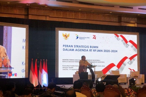 Minister of National Development Planning Bambang Brodjonegoro during a function to formulate the initial draft of the medium-term national development plan 2020-2024 (Photo: Antara)