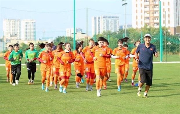 U19 players are in a training session in Hanoi. They will be competing in Thailand later this month. (Source: vtv.vn)