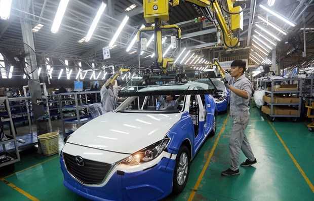 The number of locally-assembled vehicles has annually risen 10 percent in the period 2015-18, reaching 250,000 units in 2018 (Photo: VNA)