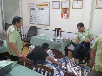 Long An: In 10 months, forces 389 seizes 1,555,064 packages of smuggled cigarettes