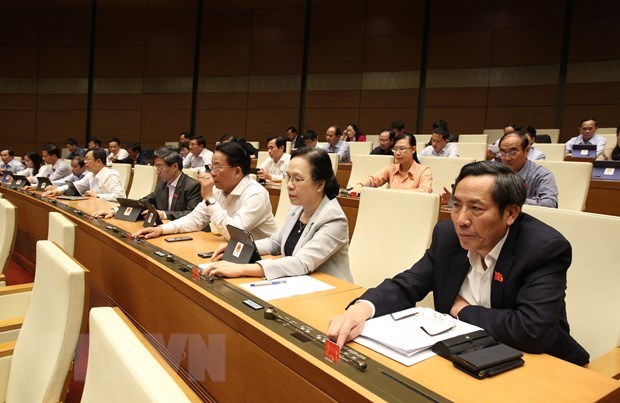 At a working session of the National Assembly (Photo: VNA)