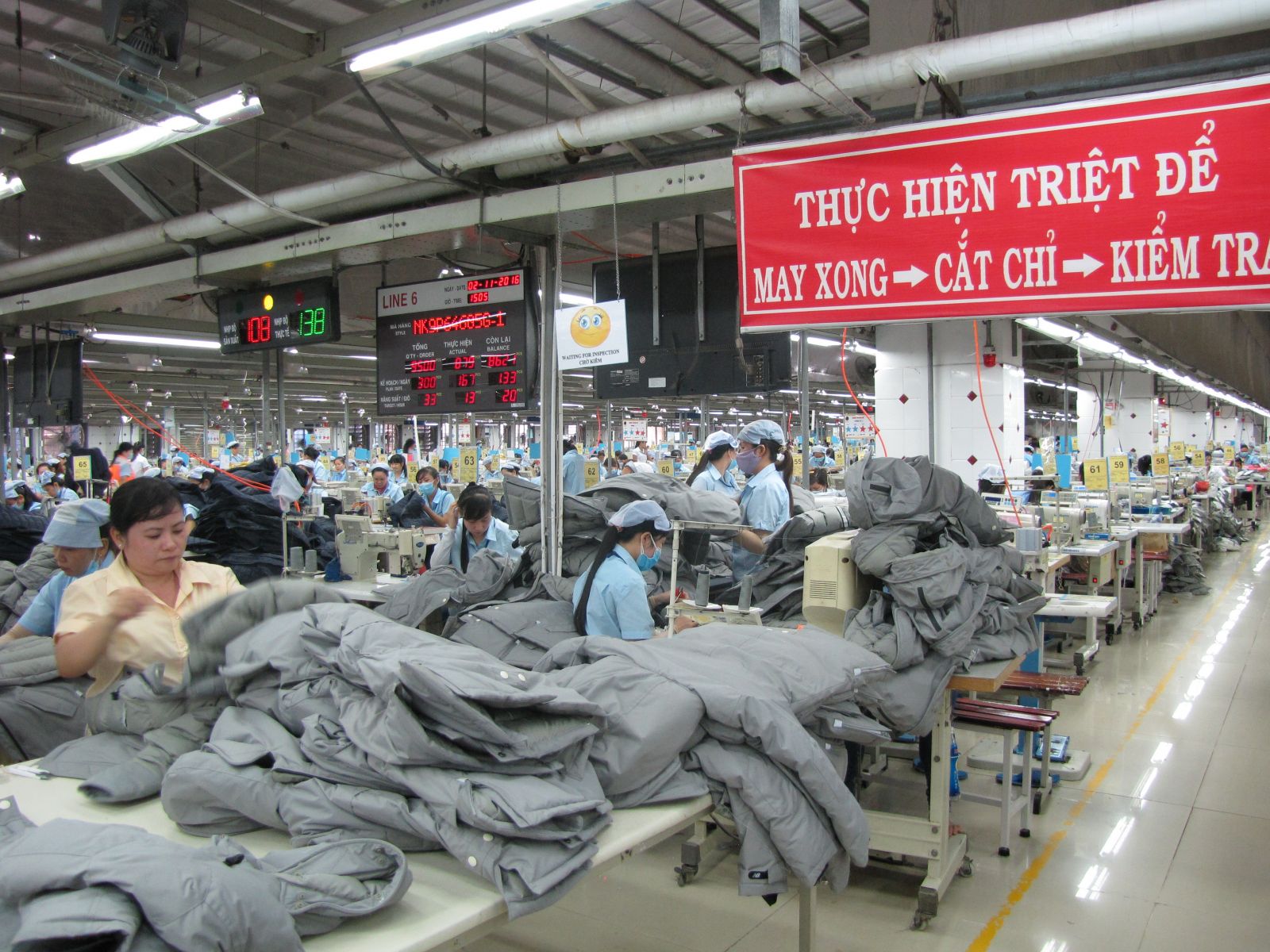 Labor in leather shoes, textile and garment industry accounts for 65 percent of total labors in industrial parks