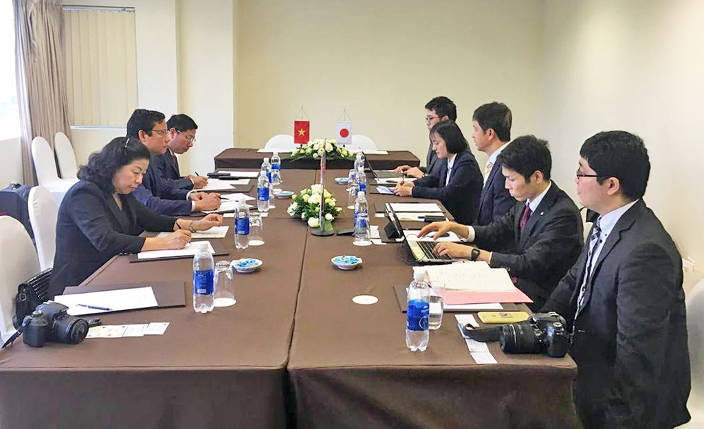 The working session of Long An province with the delegation of Ibaraki province, Japan