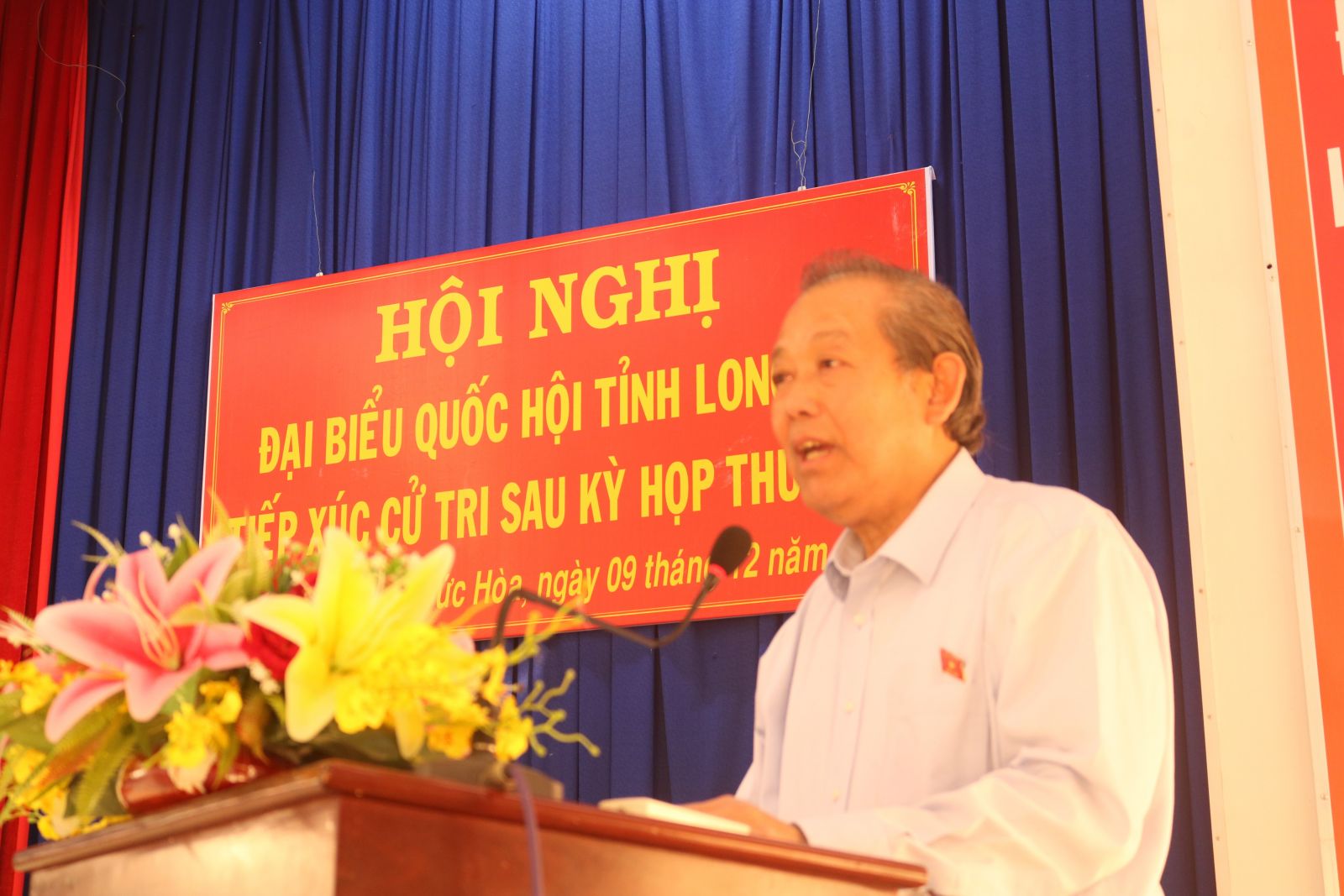 Standing Deputy Prime Minister - Truong Hoa Binh informs a number of concerns about voters' situation