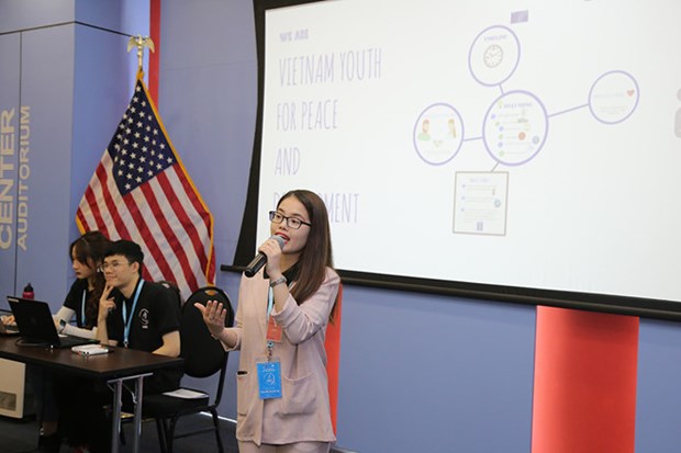 Head of the project’s coordination board Nguyen Thi Kim Chi speaks at the event (Photo: thanhnien.vn)