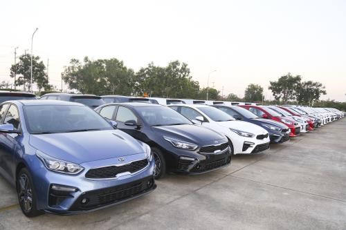 Vehicles assembled at a Thaco factory in Chu Lai Industrial Zone in Quang Nam (Photo: VNA)