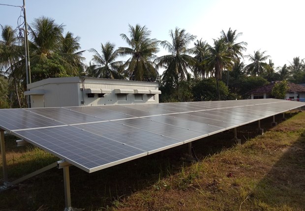 A solar photovoltaic on Genting Island, one of the small islands (Photo: Jakarta Post)