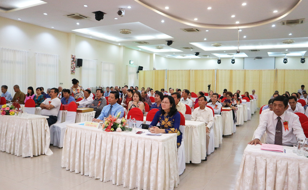 Delegates attend the meeting to welcome the Lunar New Year of the Rat 2020