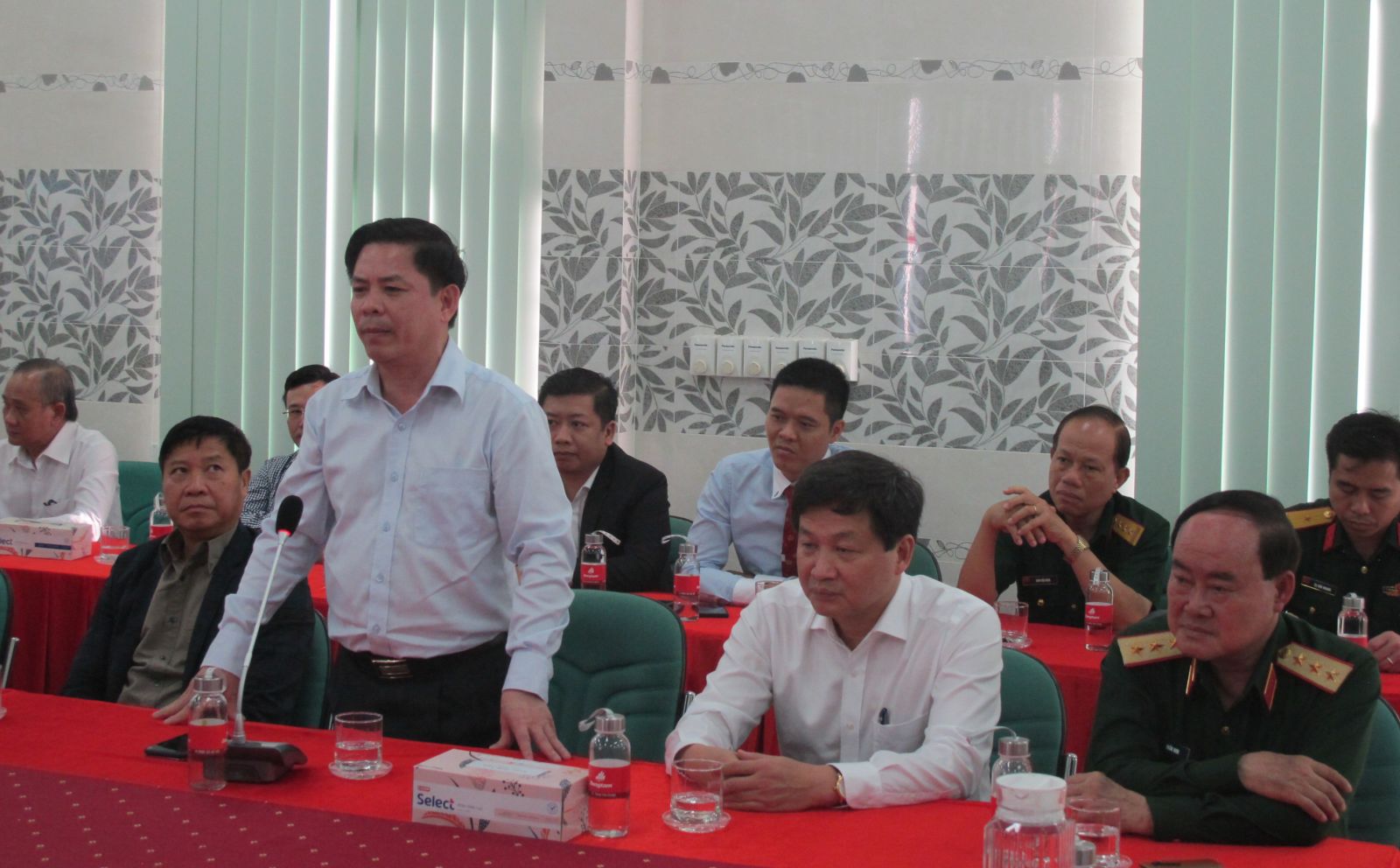 The Minister of Transport - Nguyen Van The gives a speech about the development of transport infrastructure in Long An