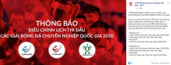 Chính thức: Hoãn V-League, giải hạng Nhất, Cúp QG vì virus corona