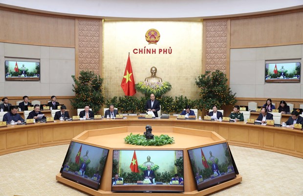 The Government holds the regular meeting for January in Hanoi on February 5 (Photo: VNA)