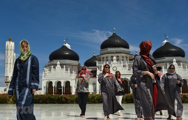 Tourists to Indonesia (Photo: AFP/VNA)