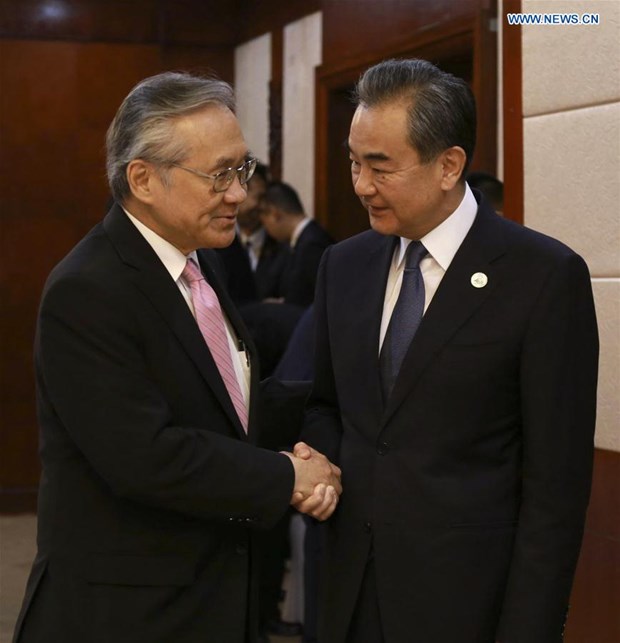 Chinese State Councilor and Foreign Minister Wang Yi (R) and Thai Foreign Minister Don Pramudwinai (Photo: Xinhua)