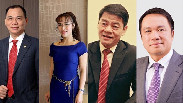 The four Vietnamese billionaires (Photo: VNA)