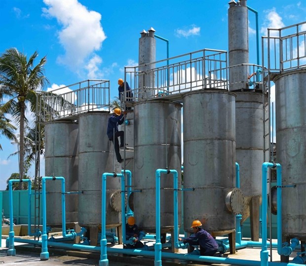 Ca Mau province is speeding up the construction of water supply projects to provide clean water for household use. (Photo: VNA)