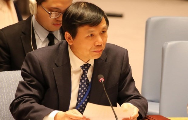 Ambassador Dang Dinh Quy, head of the Vietnamese Permanent Mission to the United Nations, speaks highly of the positive developments in Sudan and South Sudan. (Photo: VNA)