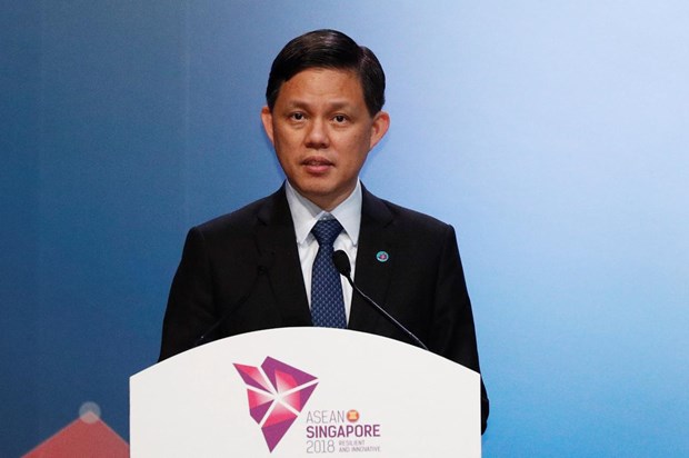 Singapore's Trade and Industry Minister Chan Chun Sing speaks before a signing ceremony of ASEAN Agreements at the ASEAN Summit in Singapore November 12, 2018. (Photo: Reuters)