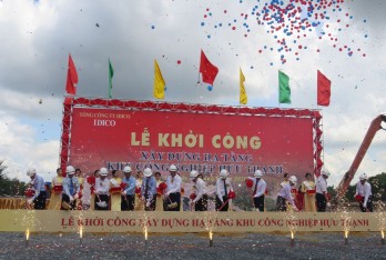 Long An: Groundbreaking for constructing infrastructure of Huu Thanh Industrial Park