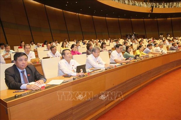 Vietnamese lawmakers pass the resolutions ratifying the EVIPA (Photo: VNA)