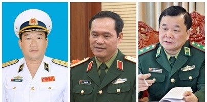 From left: deputy defence ministers Pham Hoai Nam, Vu Hai San, Hoang Xuan Chien. (Photo: baochinhphu)