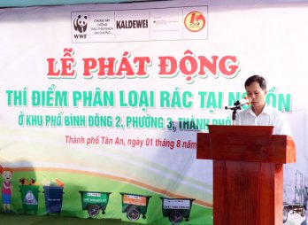 Thí điểm phân loại rác tại nguồn tại TP.Tân An